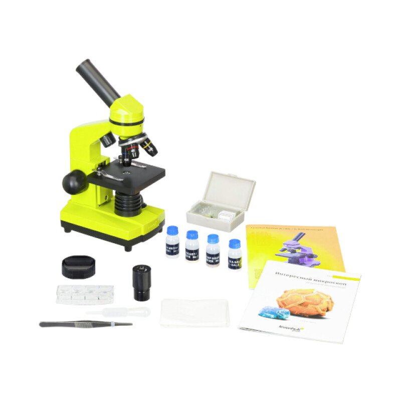 Levenhuk Rainbow 2L микроскоп Lime\Лайм