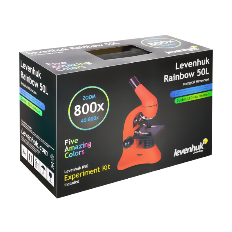 Levenhuk Rainbow 50L микроскоп Orange\Апельсин