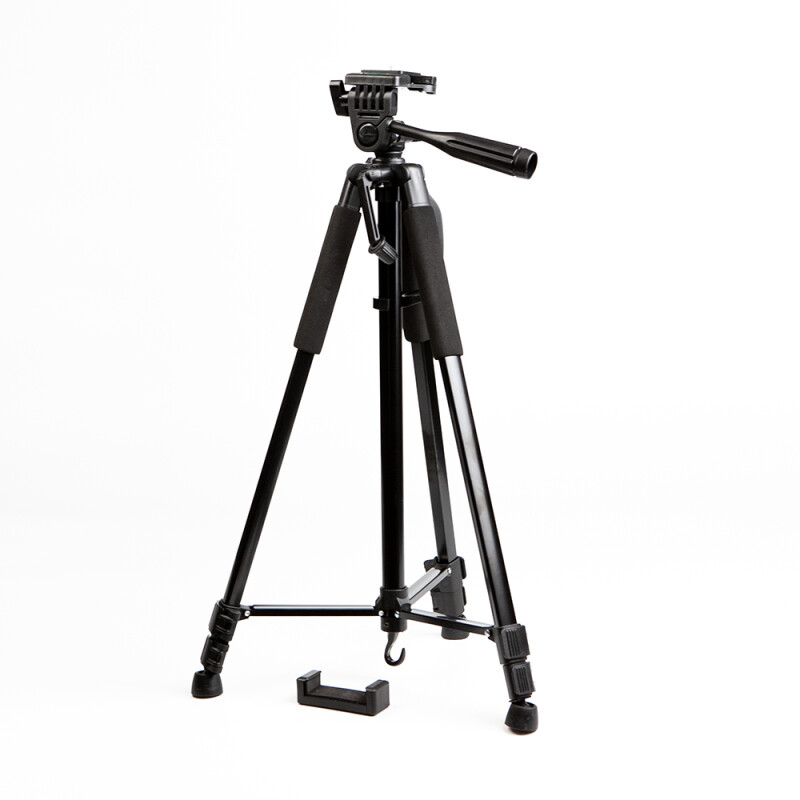 П-Фото 3366 черный штатив 157 см с креплением для смартфона