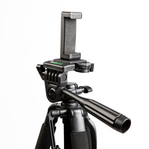 П-Фото 3366 черный штатив 157 см с креплением для смартфона