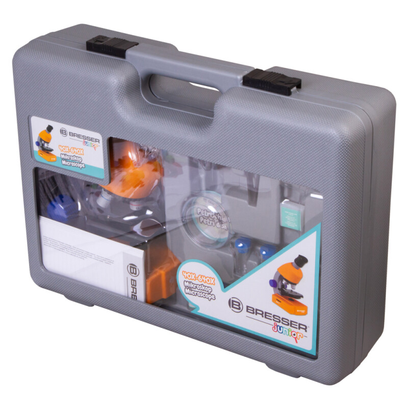 Bresser Junior 40–640x микроскоп с набором для опытов в кейсе