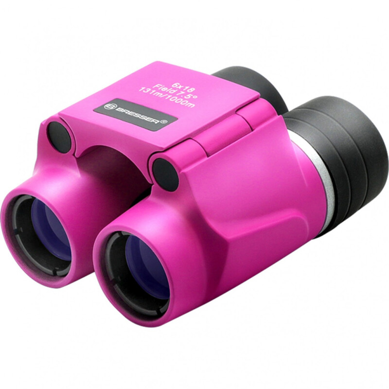 Bresser Junior 6x18 FF бинокль детский розовый