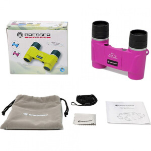 Bresser Junior 6x18 FF бинокль детский розовый