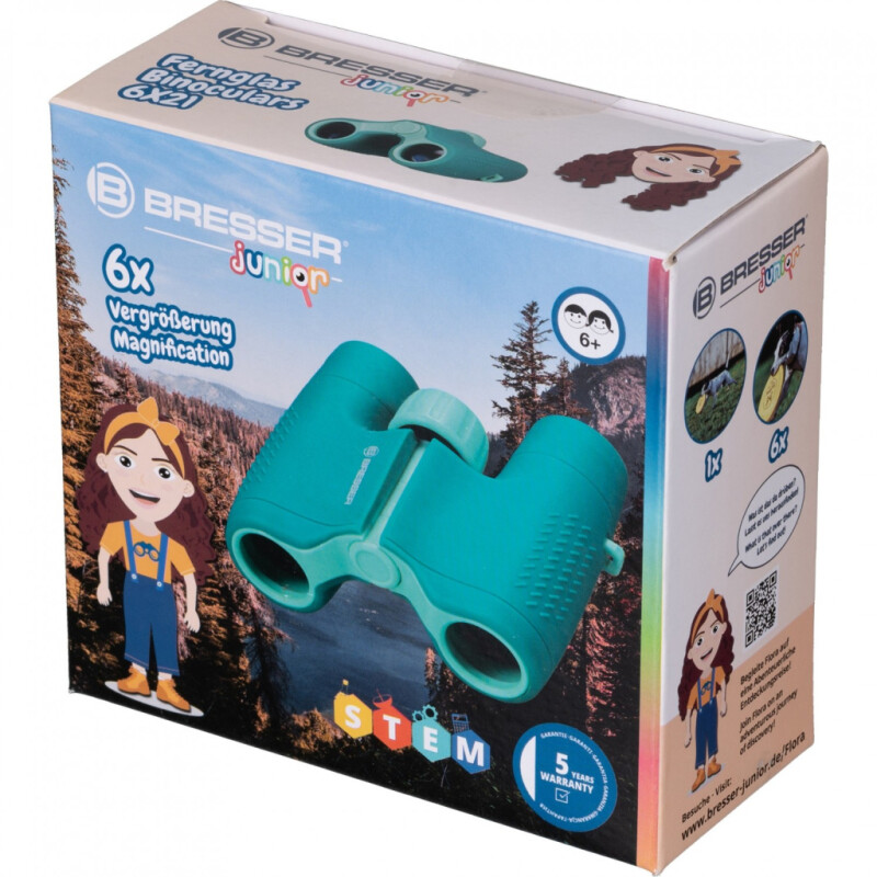 Bresser Junior 6x21 бинокль детский зеленый