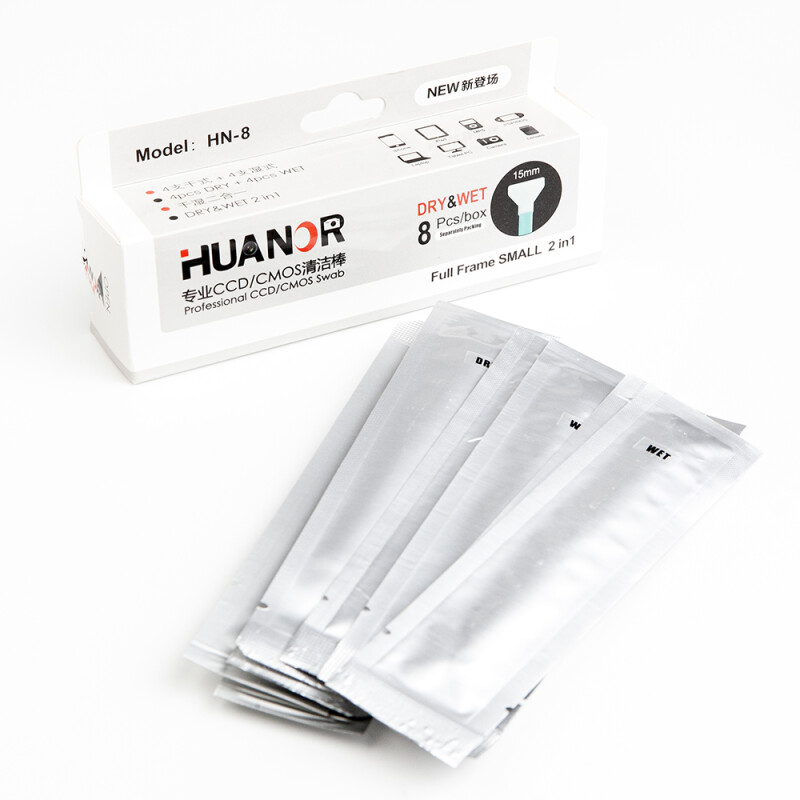Huanuo HN-8 CCD/CMOS Swab 4 WET 4 DRY Kit набор 4 сухих и 4 мокрых швабр 15 мм для FF