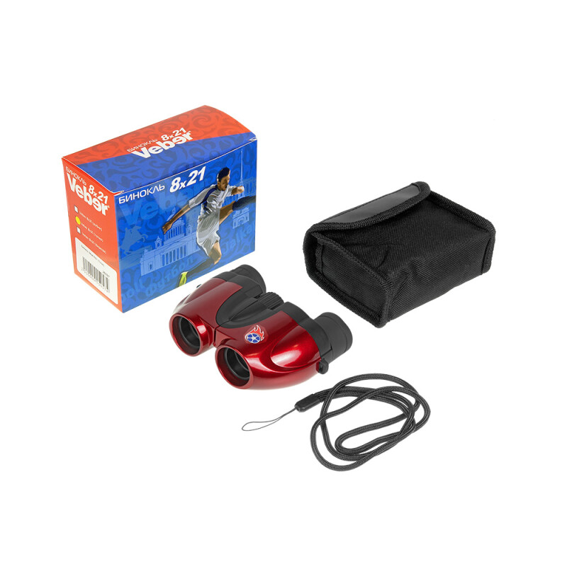 Veber 8х21 бинокль рубин