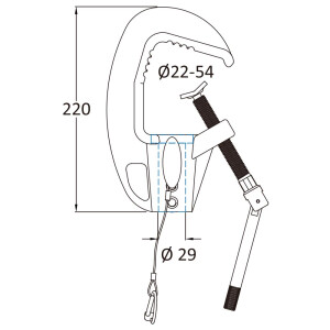 KUPO KCP-100B T.V. Clamp держатель-зажим 28 мм 250 кг