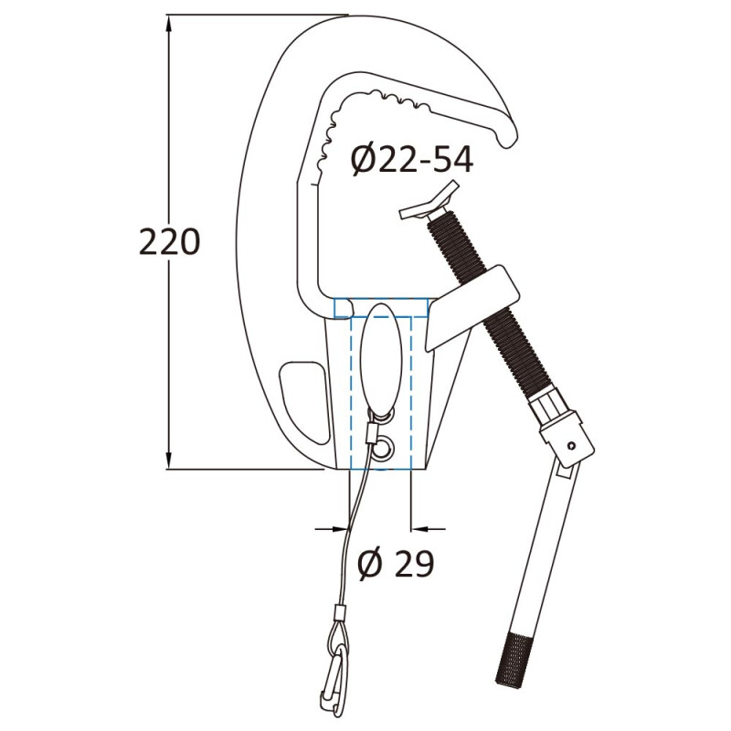 KUPO KCP-100B T.V. Clamp держатель-зажим 28 мм 250 кг