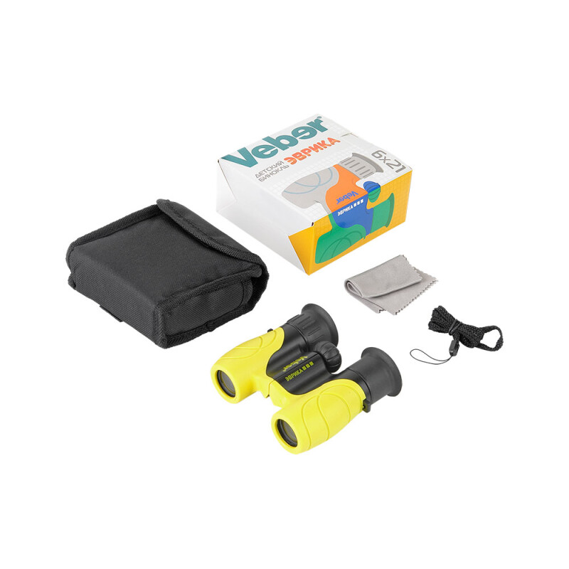 Veber Эврика 6x21 Y/B бинокль детский желт/черн