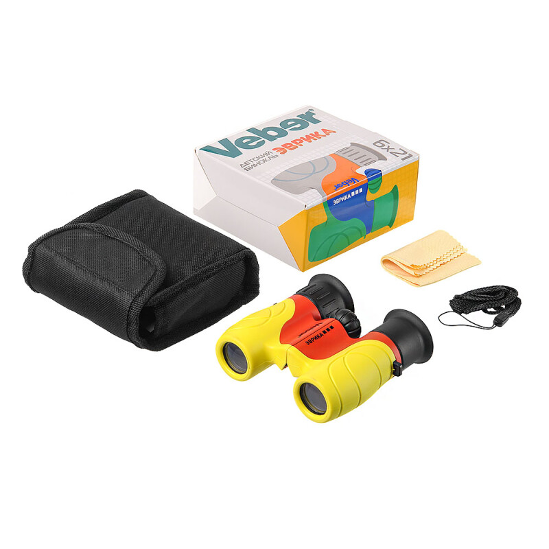 Veber Эврика 6x21 Y/R бинокль детский желт/красн