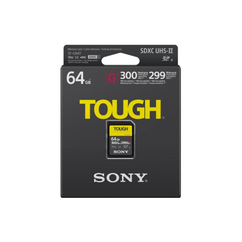 Sony SDXC TOUGH Class10 UHS-II 299/300Mb/s 64GB карта памяти