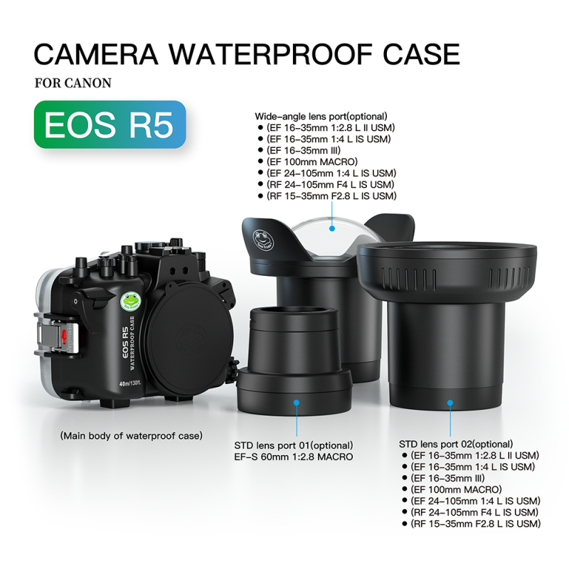SeaFrogs EOS R5 WDP155/106 Type-1 подводный бокс для Canon EOS R5