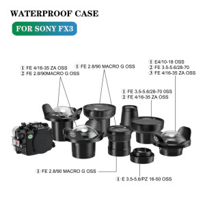 SeaFrogs FX3 + WDP155/106 T1 подводный бокс для Sony FX3 с портом под обьектив 16-35GM