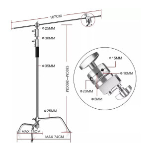 Required C-Stand 330 стойка-журавль серебро