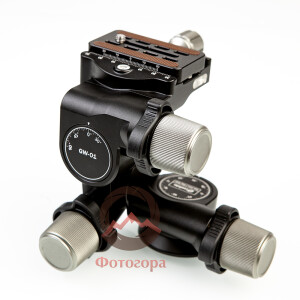 Leofoto GW-01 tripod head 3-осевая штативная головка с редуктором и площадкой Arca-Swiss