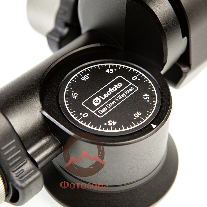 Leofoto GW-01 tripod head 3-осевая штативная головка с редуктором и площадкой Arca-Swiss