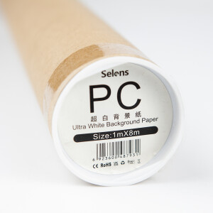 Selens 6923600487931 PC Ultra White ультрабелый фотофон 1х8 м без текстуры