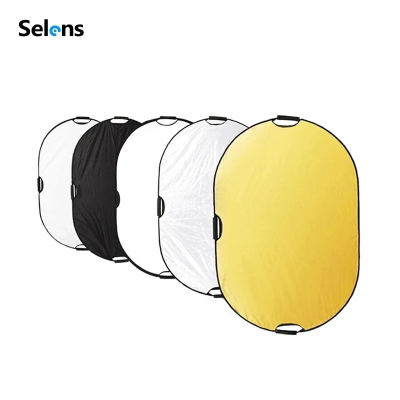 Selens 696327 Collapsible Reflector With Handle Grips отражатель 5 в 1 150x200 см с ручками