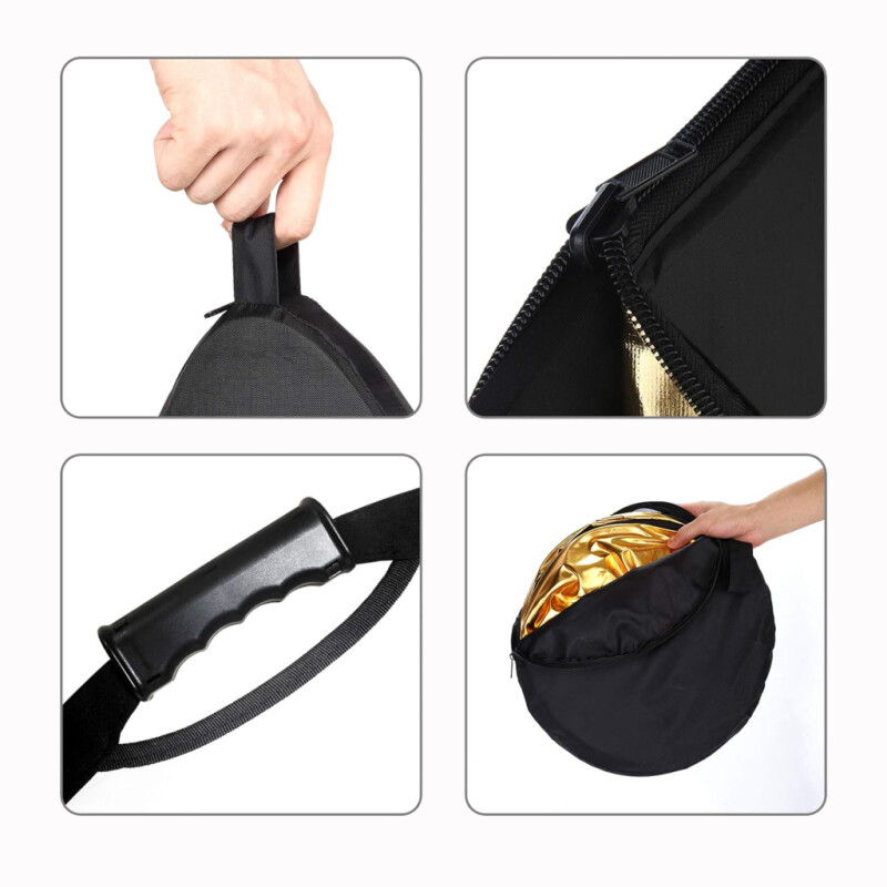 Selens 696327 Collapsible Reflector With Handle Grips отражатель 5 в 1 150x200 см с ручками