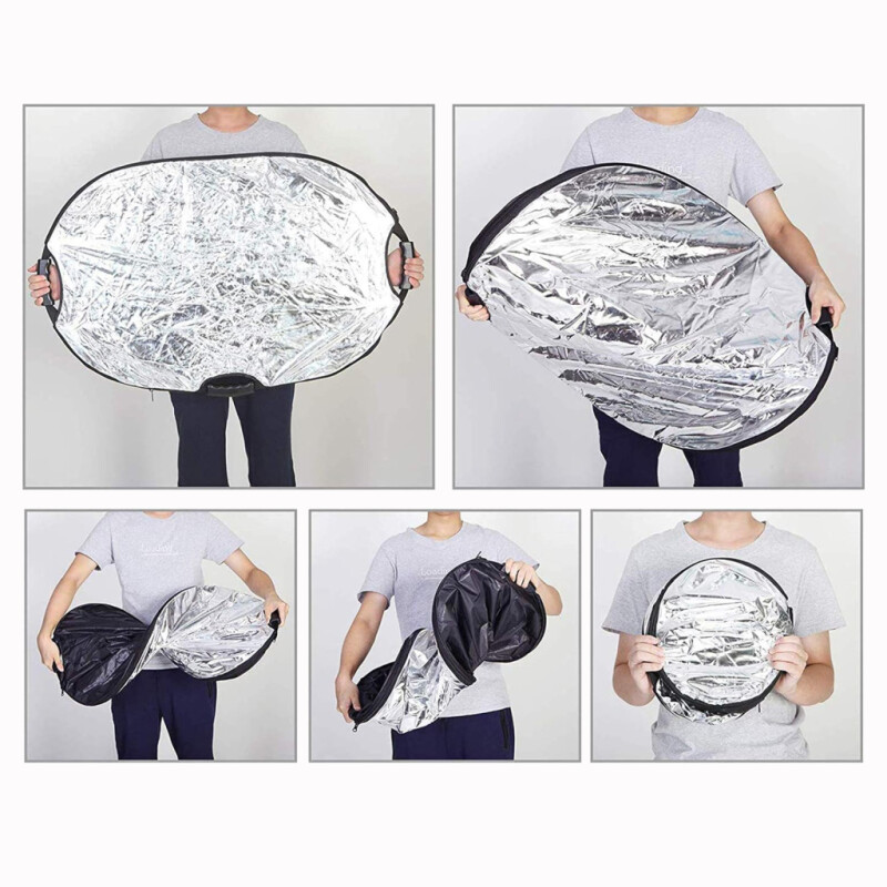Selens 696327 Collapsible Reflector With Handle Grips отражатель 5 в 1 150x200 см с ручками