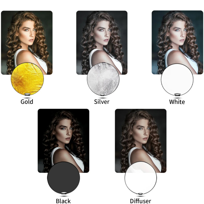 Selens 696327 Collapsible Reflector With Handle Grips отражатель 5 в 1 150x200 см с ручками