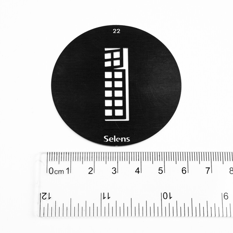 Selens 841712 Gobo-22 маска гобо 22 металлическая 58 мм высокое окно