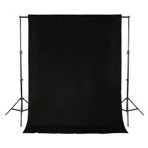Wansen FB-3030P Black фон тканевый черный 3х3 м полиэстр