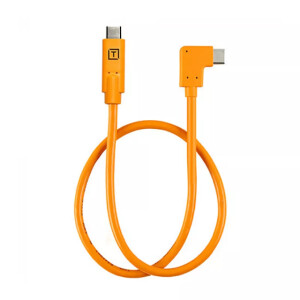 Tether Tools CUCRTC1-ORG TetherPro USB-C to USB-C Right Angle Adapter 50cm Orange кабель