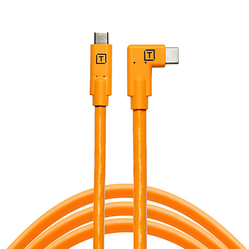 Tether Tools CUCRTC1-ORG TetherPro USB-C to USB-C Right Angle Adapter 50cm Orange кабель