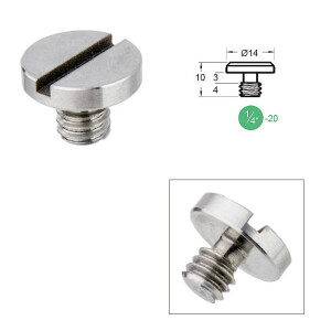 KUPO KS-167 1/4&quot;-20-14X10 Camera Screw W/ Flat Head &amp; Slotted Drive винт
