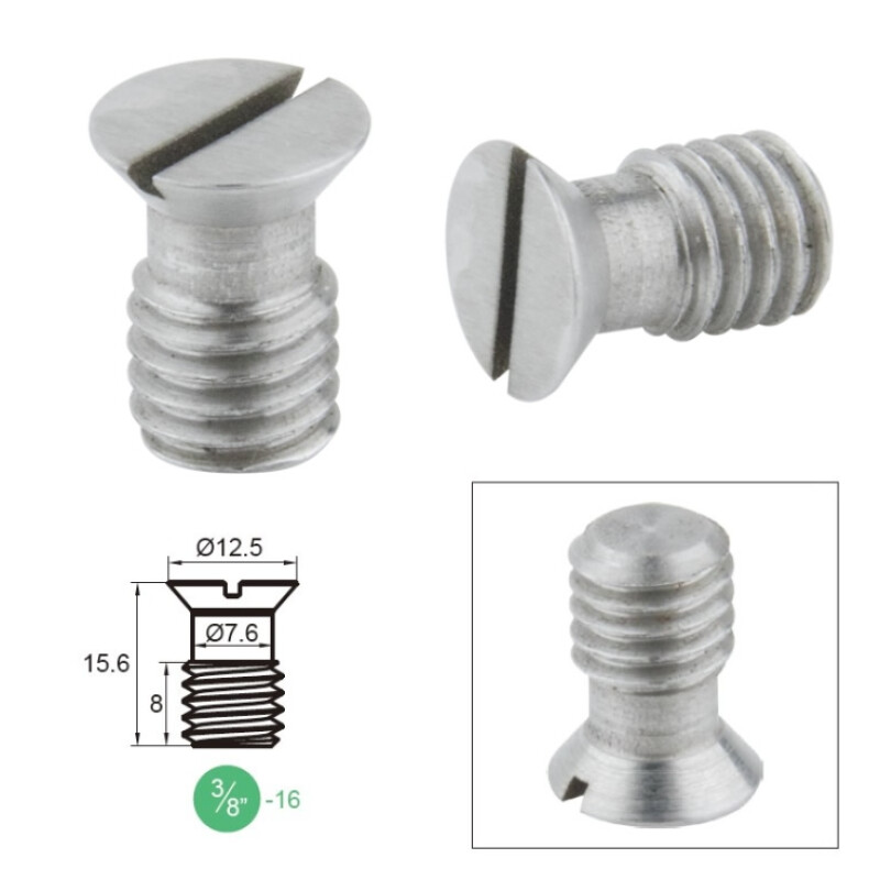 KUPO KS-194 Slotted Countersunk Head 3/8"-16 Screw 15.6 shaft винт