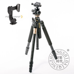 QZSD Q999H + SM-CL15 штатив трансформер с шаровой головкой и креплением для смартфона