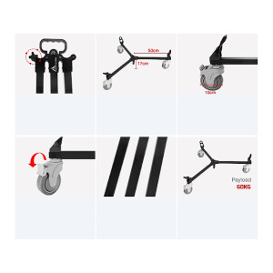 E-IMAGE EI-7004 Universal Dolly тележка для видеоштатива на колесах