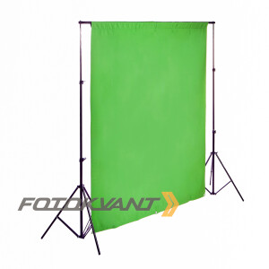 Fotokvant BG-1425 Green фон тканевый зеленый хромакей 1.45х2.5 м