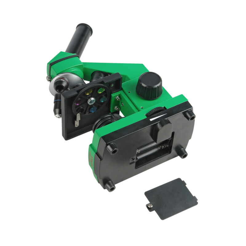 Микромед микроскоп школьный Эврика 40х-400х в кейсе (лайм)