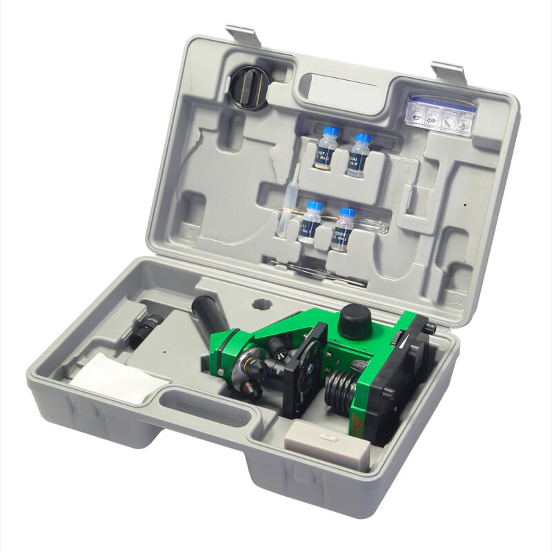 Микромед микроскоп школьный Эврика 40х-400х в кейсе (лайм)