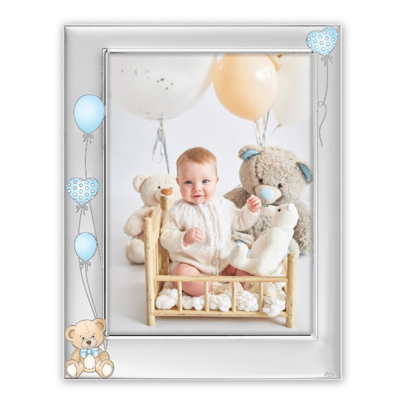 ZEP B17246B Ivan Blue SILVER PLATED металлическая голубая детская с посеребрением фоторамка 10x15