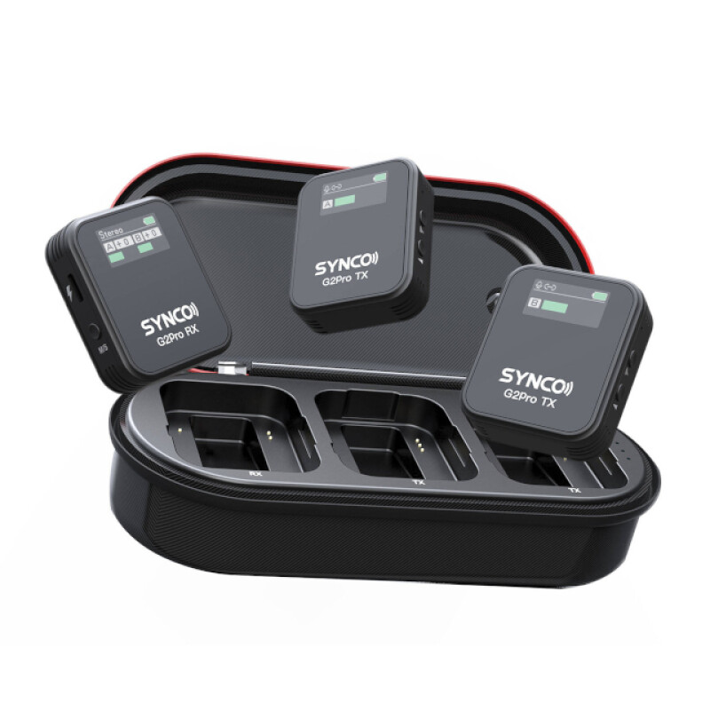 SYNCO G2(A2) PRO беспроводная микрофонная система 2,4 ГГц с кейсом-зарядкой