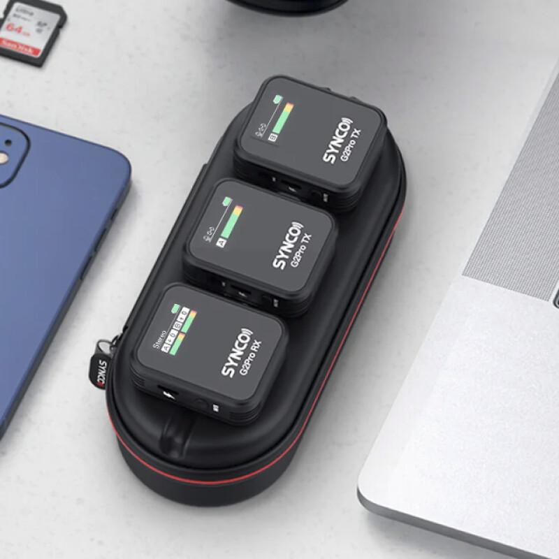SYNCO G2(A2) PRO беспроводная микрофонная система 2,4 ГГц с кейсом-зарядкой