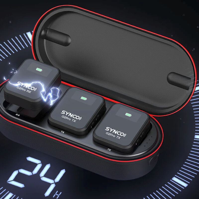 SYNCO G2(A2) PRO беспроводная микрофонная система 2,4 ГГц с кейсом-зарядкой