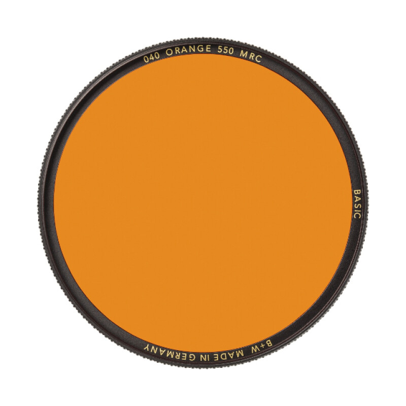 B+W BASIC 040 Orange MRC 550 82мм светофильтр оранжевый для чёрно-белой съемки