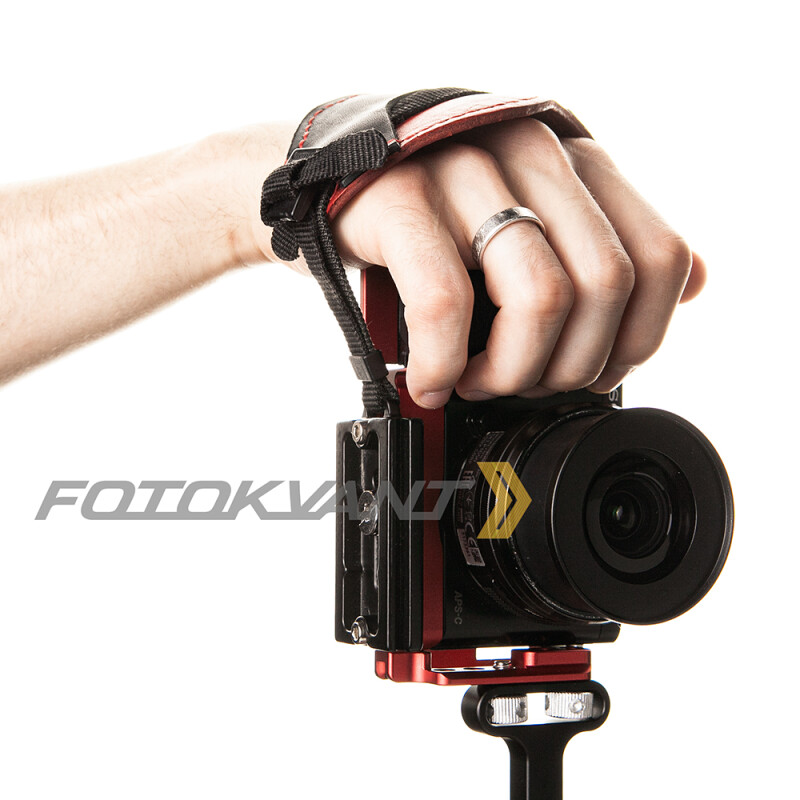 Fotokvant WSC-7 кистевой ремень для фотоаппарата черный/светло-коричневый