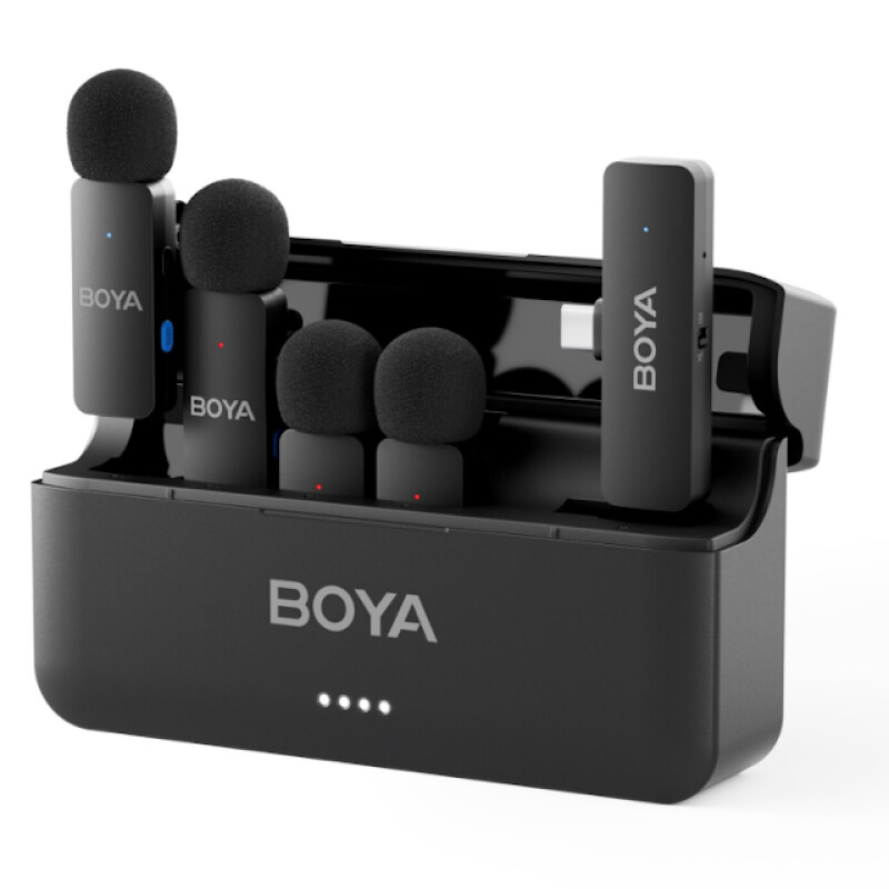 Boya BY-V4U сверхкомпактная четырёхканальная беспроводная 2,4 ГГц микрофонная система