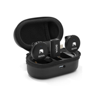 Boya OMIC-U-B ультракомпактная двухканальная беспроводная микрофонная система с частотой 2,4 ГГЦ