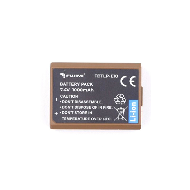 Fujimi FBTLP-E10 1000 mAh аккумулятор для цифровых фото и видеокамер с портом TYPE-C