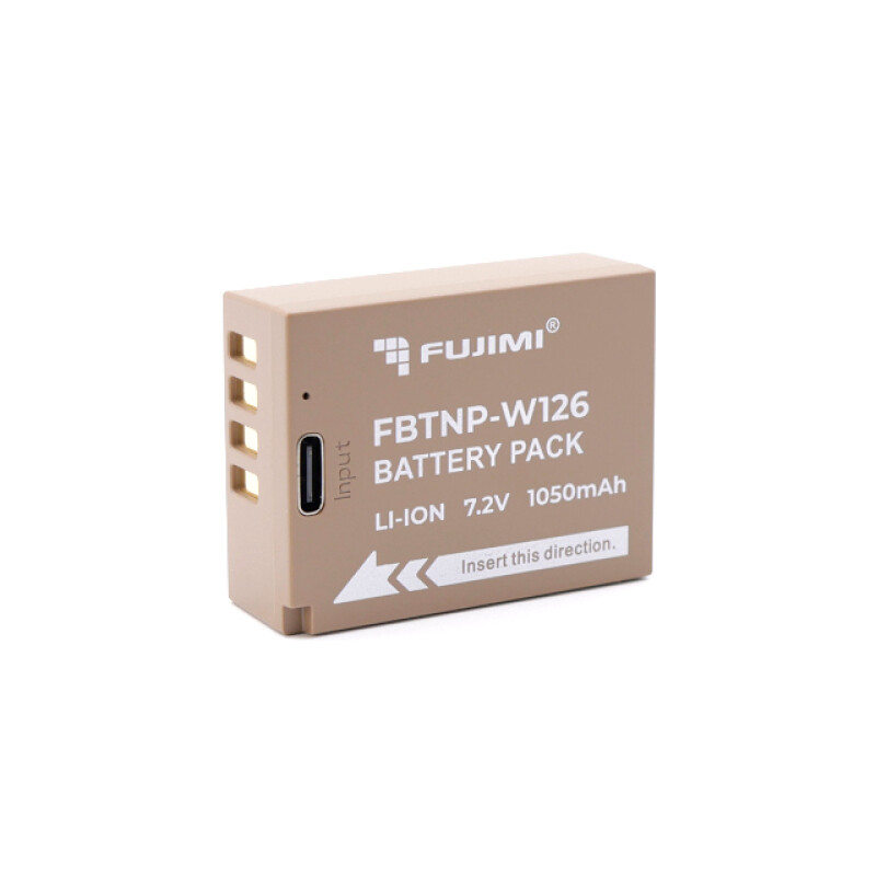 Fujimi FBTNP-W126M 1050 mAh аккумулятор для цифровых фото и видеокамер с портом TYPE-C