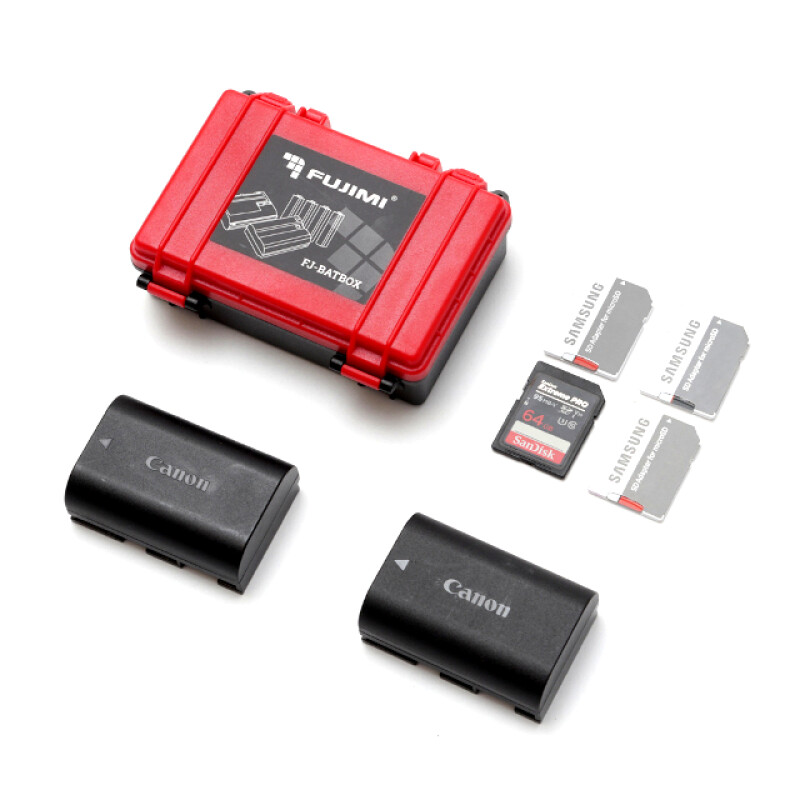 Fujimi FJ-BATBOX универсальный кейс для батарей и карт памяти 2 акб, 4 SD