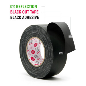 DGTape Black2Black Gaffer Tape@ultraMATT тейп матовый черный на черном 50мм/45м