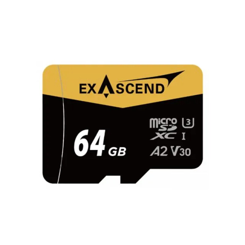 Exascend Catalyst UHS-I microSD V30 64GB карта памяти + адаптер SD