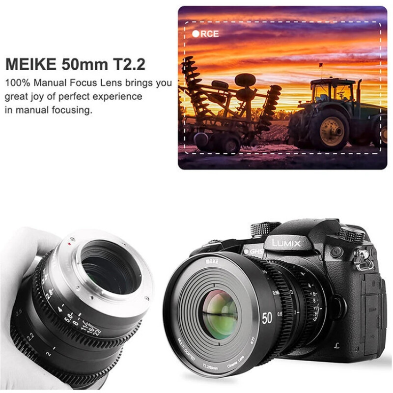 Meike 50mm T2.2 E-mount объектив
